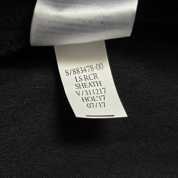 Banana Republic Black Stretch Square Neck Sheath Dress Women’s Petite 10 NWT - Picture 6 of 8